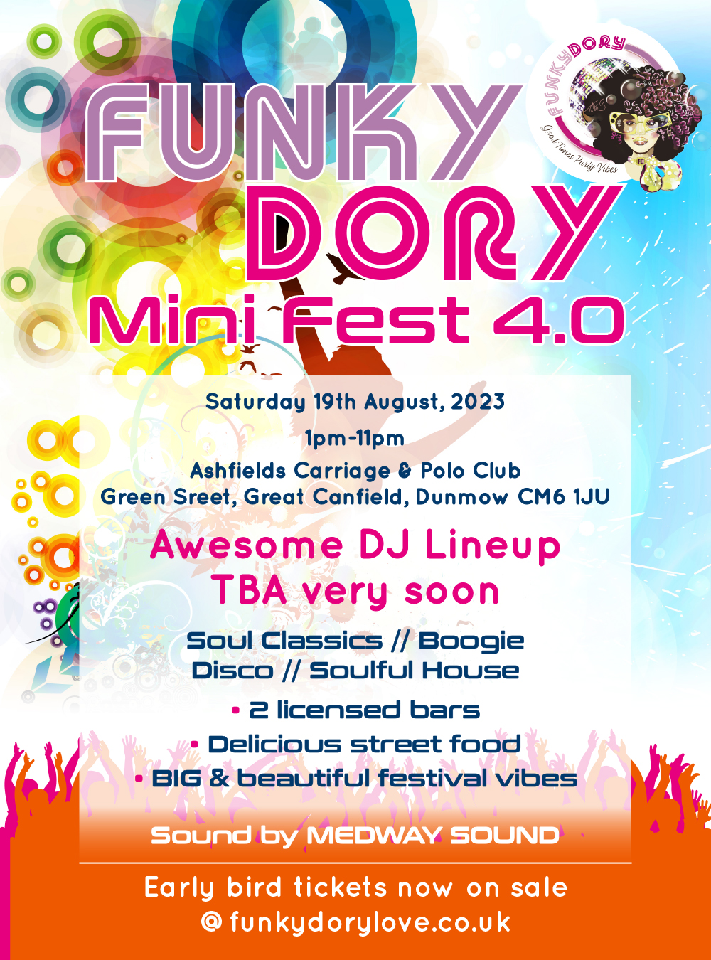 Funky Dory Mini Fest Sat 19th August, 2023